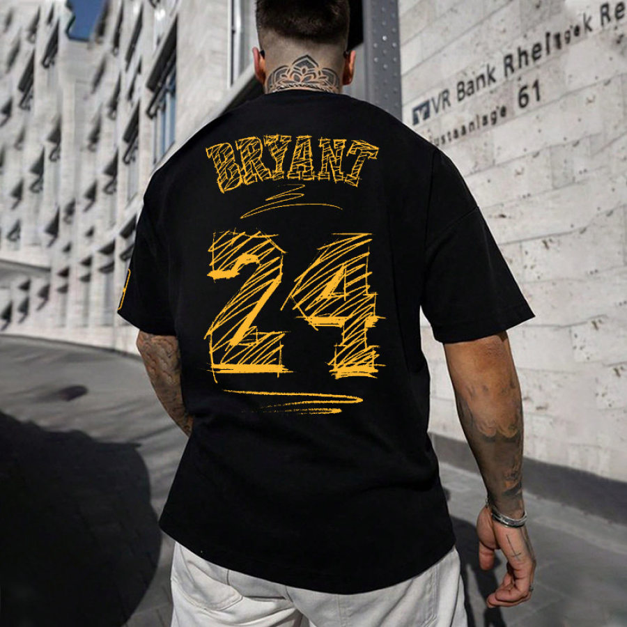 

Camiseta Deportiva Informal Extragrande De Manga Corta Holgada Con Estampado De Baloncesto Para Hombre