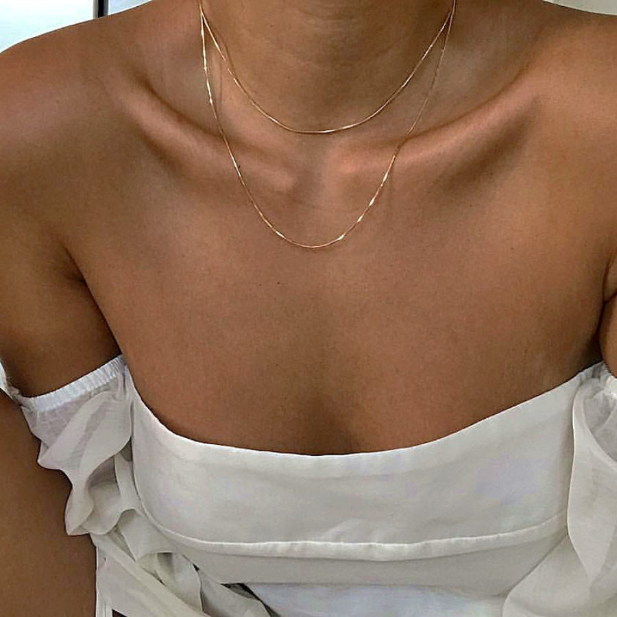 

Einfache Schlangenknochenkette Choker Quaste Halskette Als Geschenk Für Mutter Und Freundin