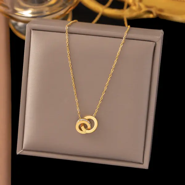 Mother's Day Gift For Girlfriend Fashionable Necklace Earrings Bracelet Set With Water Drop Diamonds And Chain - Cotosen.com