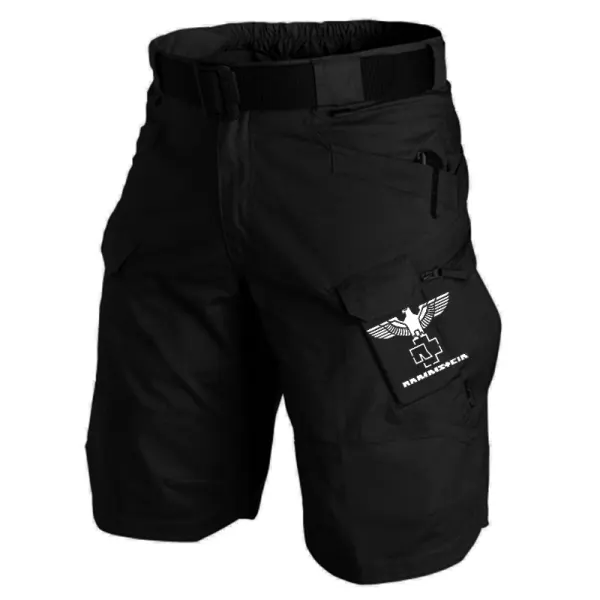 Men's Rammstein Rock Band Multifunctional Waterproof Multi-Pocket Outdoor Tactical Shorts - Cotosen.com 