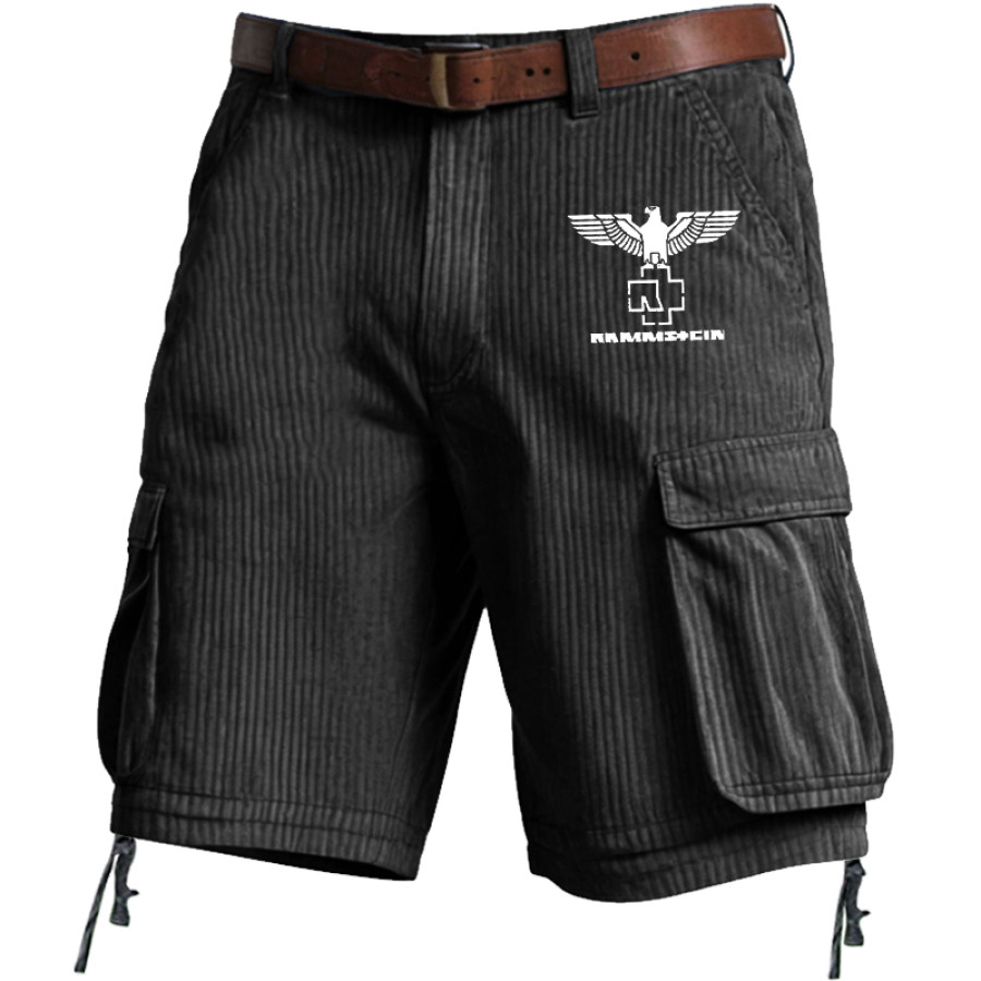 

Shorts De Hombre Rammstein De Pana Con Cordón Y Estampado