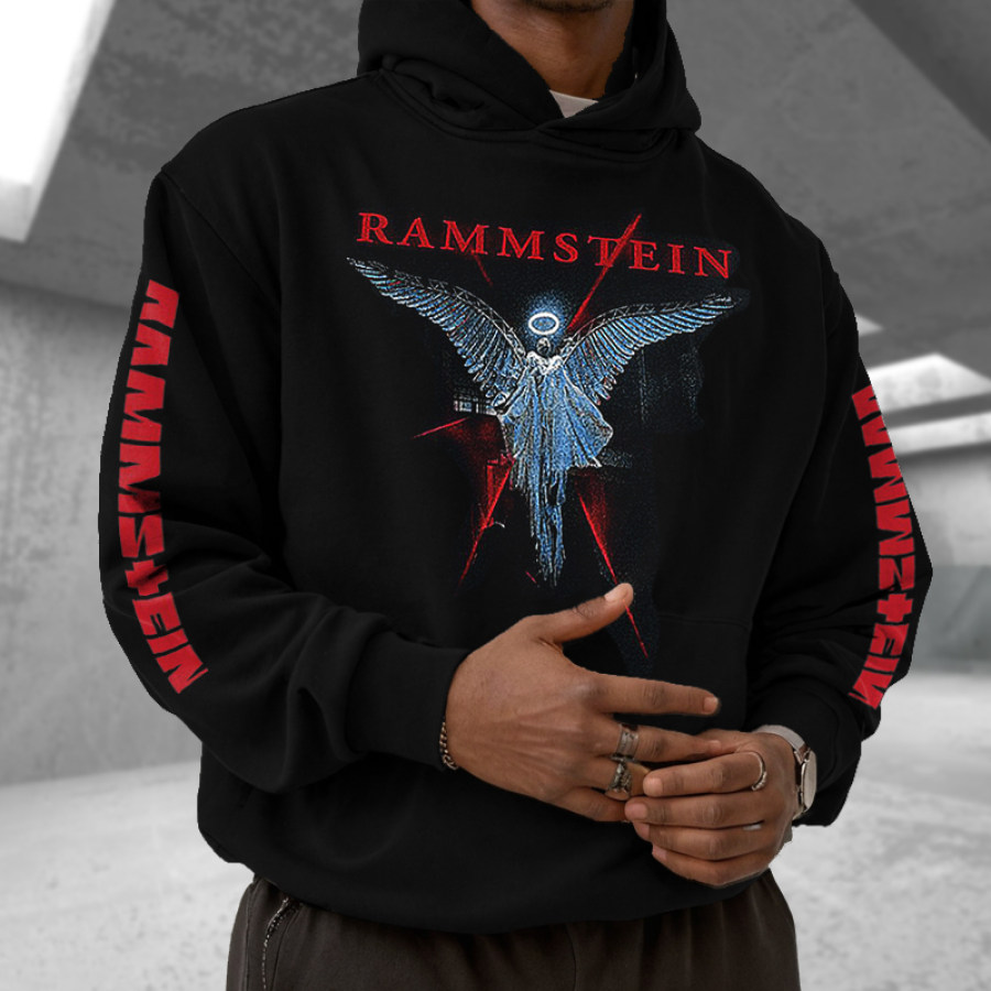 

Men's Rammstein Vintage Print Hoodie