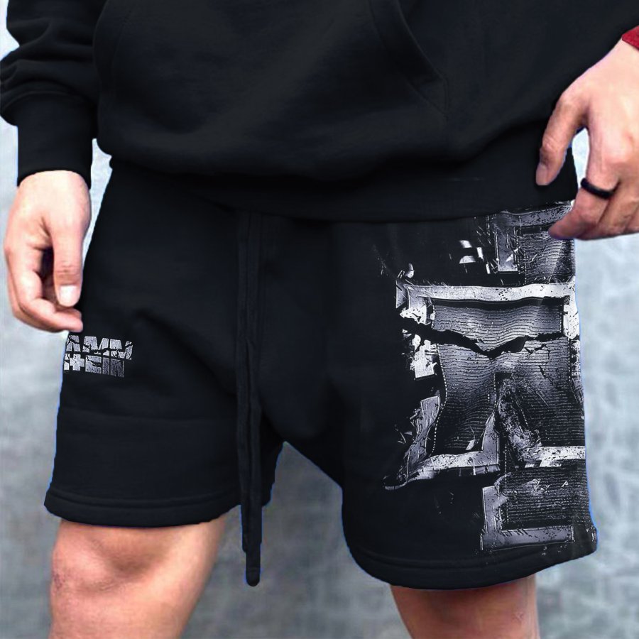 

Мужские повседневные спортивные шорты с принтом рок-группы Rammstein