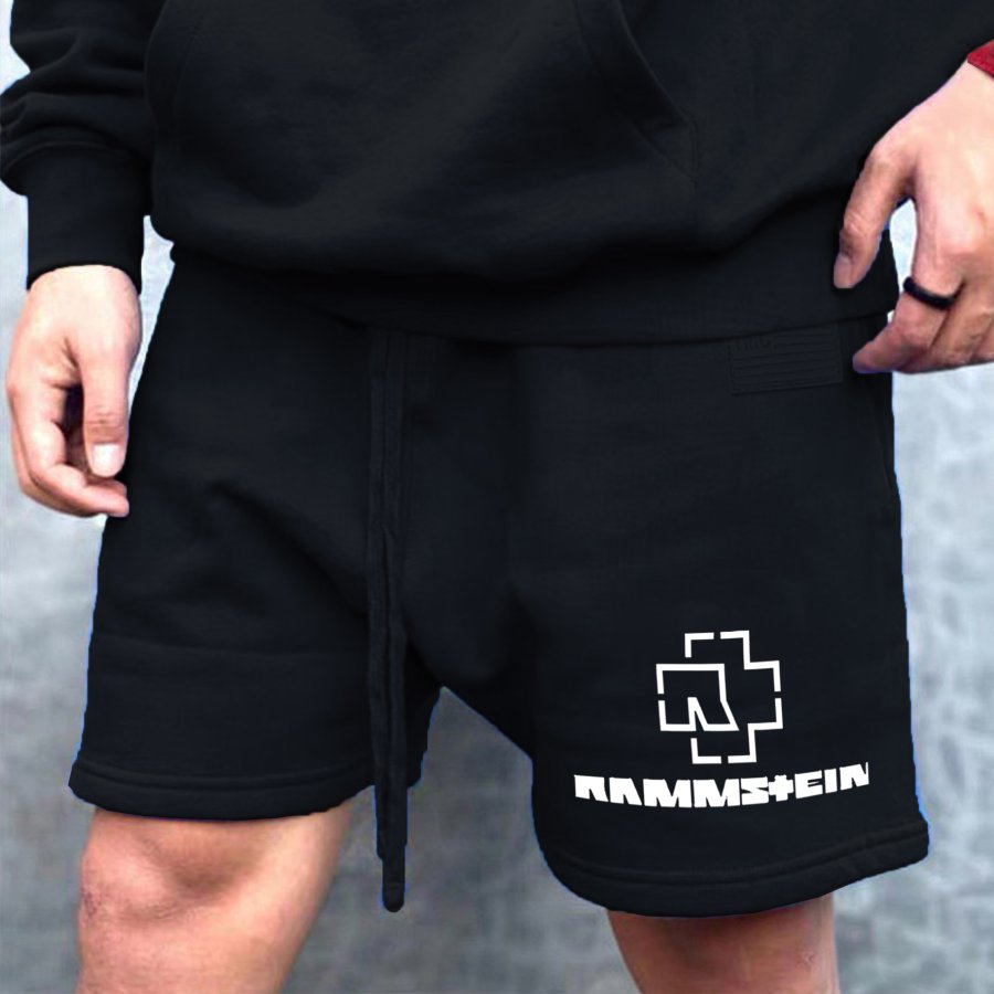 

Pantalones Cortos Deportivos Informales Estampados Rammstein Rock Band Para Hombre