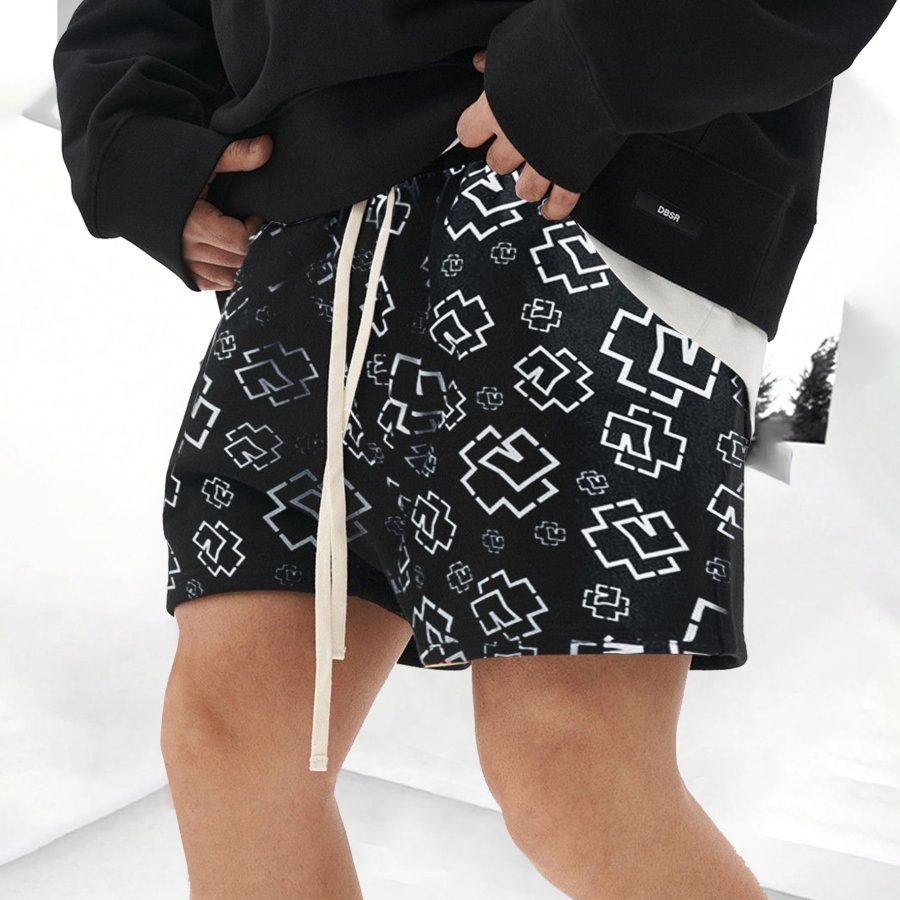 

Pantalones Cortos Deportivos Informales Estampados Rammstein Rock Band Para Hombre