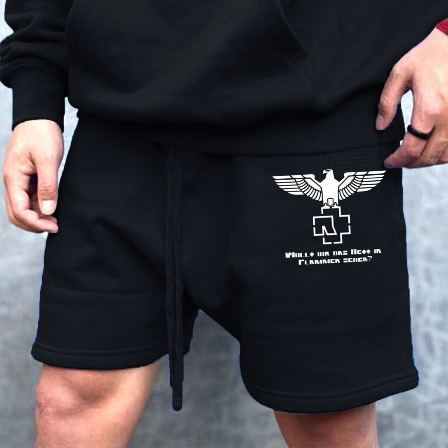 

Lässige Sportshorts Für Herren Mit Rammstein-Rockband-Aufdruck