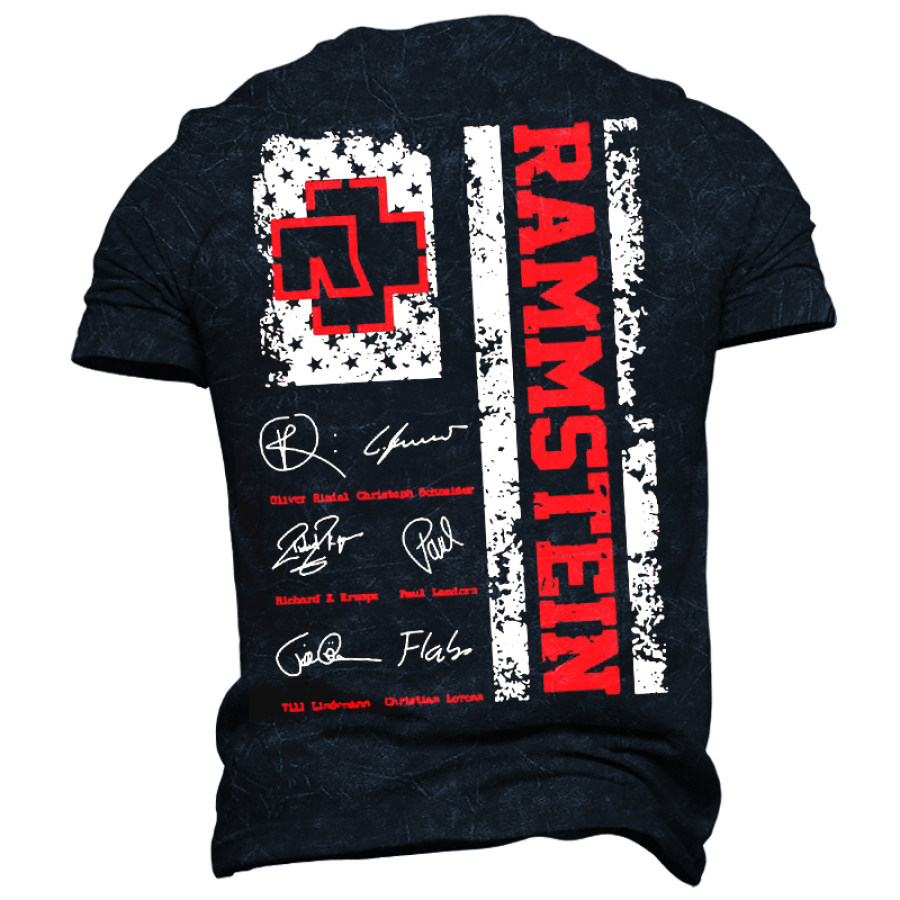 

Rammstein Vintage Kurzarm-T-Shirt Für Herren