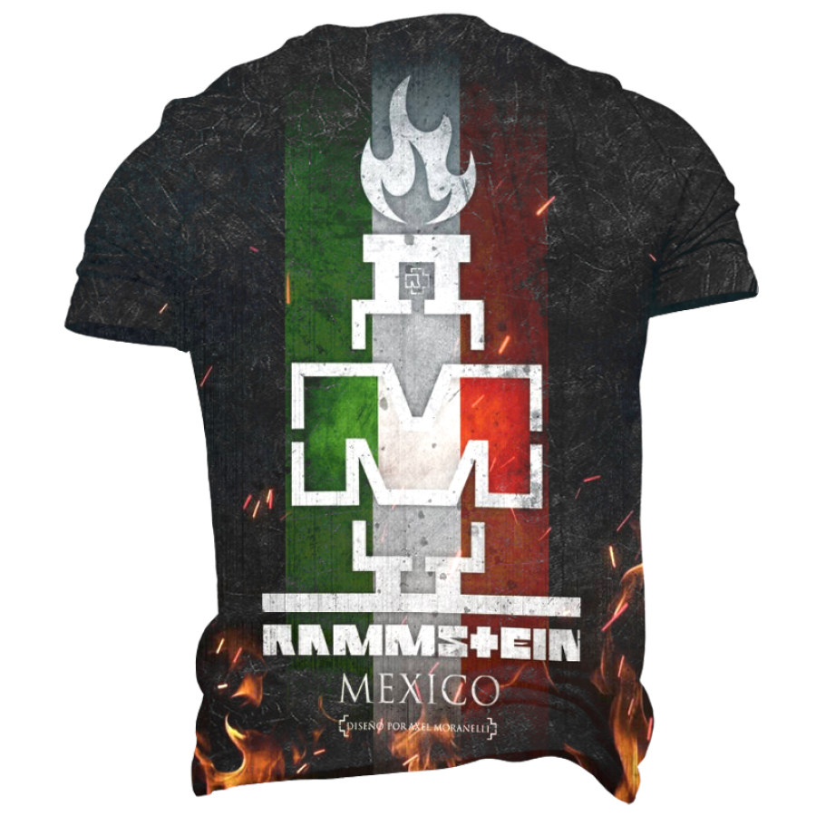 

Rammstein Vintage Kurzarm-T-Shirt Für Herren