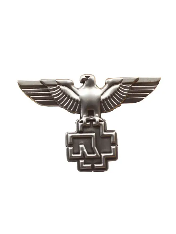 Eagle Logo Brooch Rammstein Band Pin Retro Style Metal Badge - Ootdmw.com 