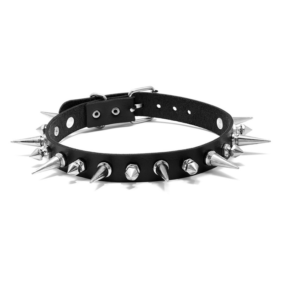 

Rock Punk Hip Hop Leder Gothic Spike Anhänger Halskette