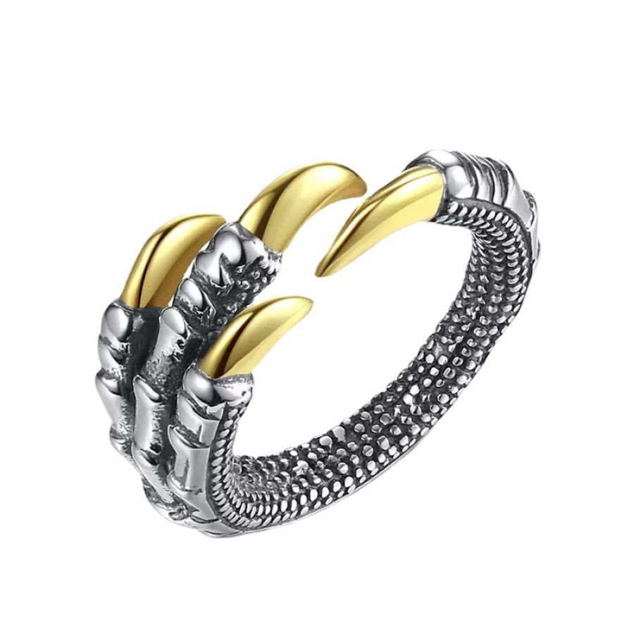 

Кольцо в стиле ретро с когтями дракона в стиле панк-рок открытое кольцо с когтями орла