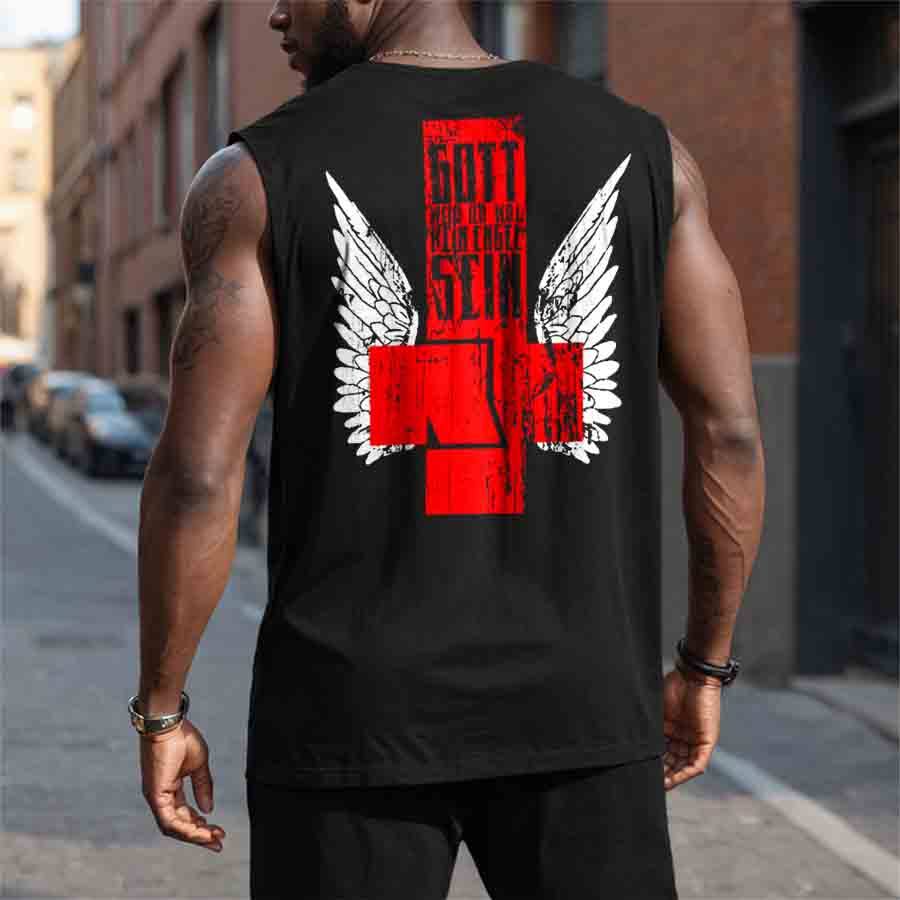 

Camiseta Sin Mangas Informal Rammstein Rock Band Wings Vest Para Hombre
