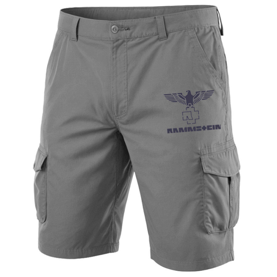 

Herren Shorts Mit Rammstein-Print Und Tasche Für Die Freizeit Im Freien