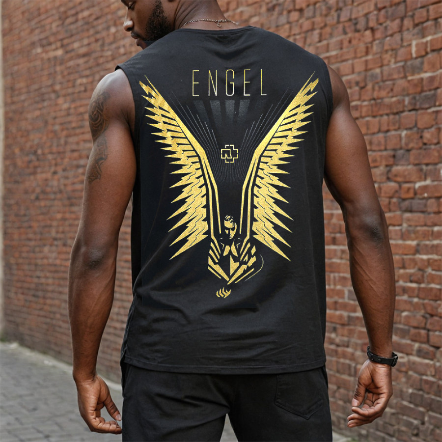 

Herren Tanktop Mit Rammstein-Engel-Print