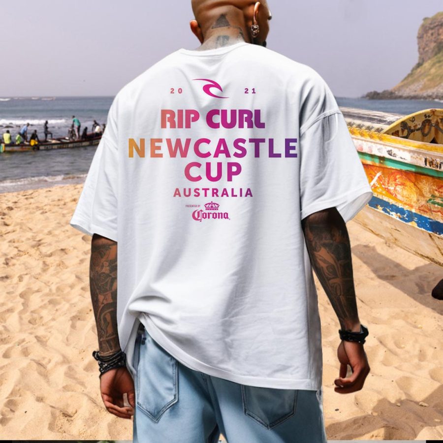 

Camiseta Extragrande De Manga Corta Holgada Rip Curl Australia Surf Beach Para Hombre