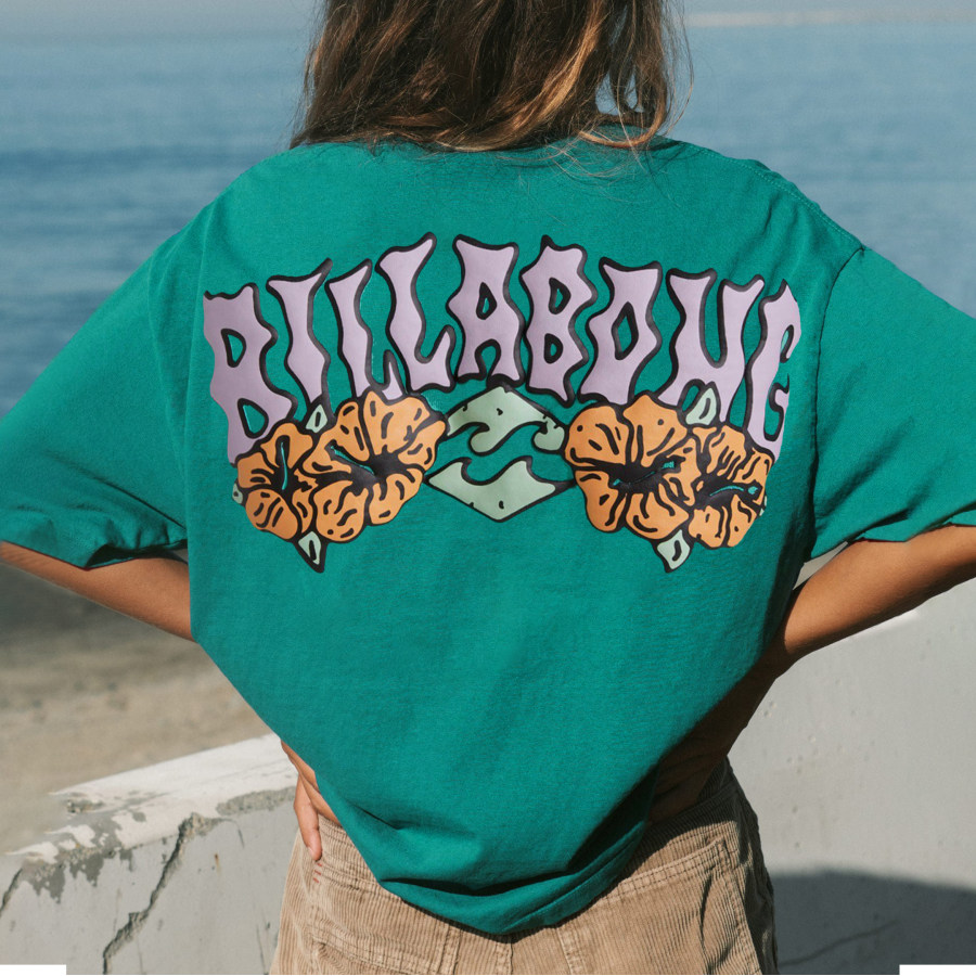 

Винтажная футболка Billabong с принтом Surf