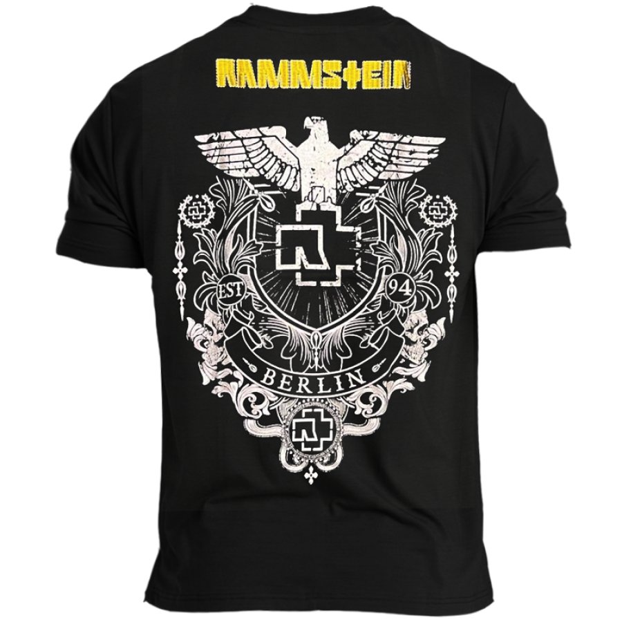 

Мужская футболка Rammstein с принтом в стиле ретро-рок-панк