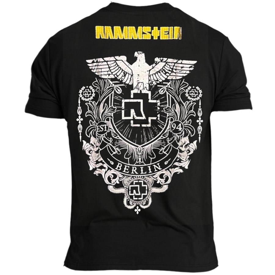 

Rammstein Camiseta Con Estampado Retro Rock Punk Para Hombre