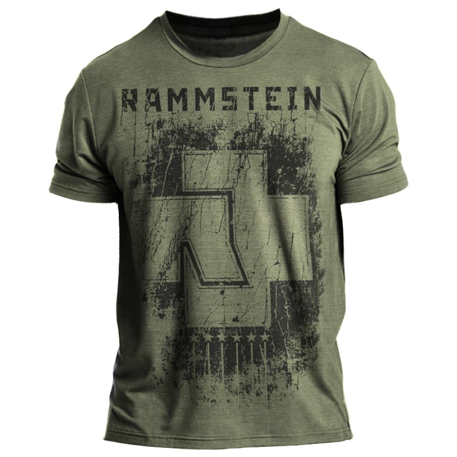 

Rammstein Men's Retro Rock Punk Print T-Shirt