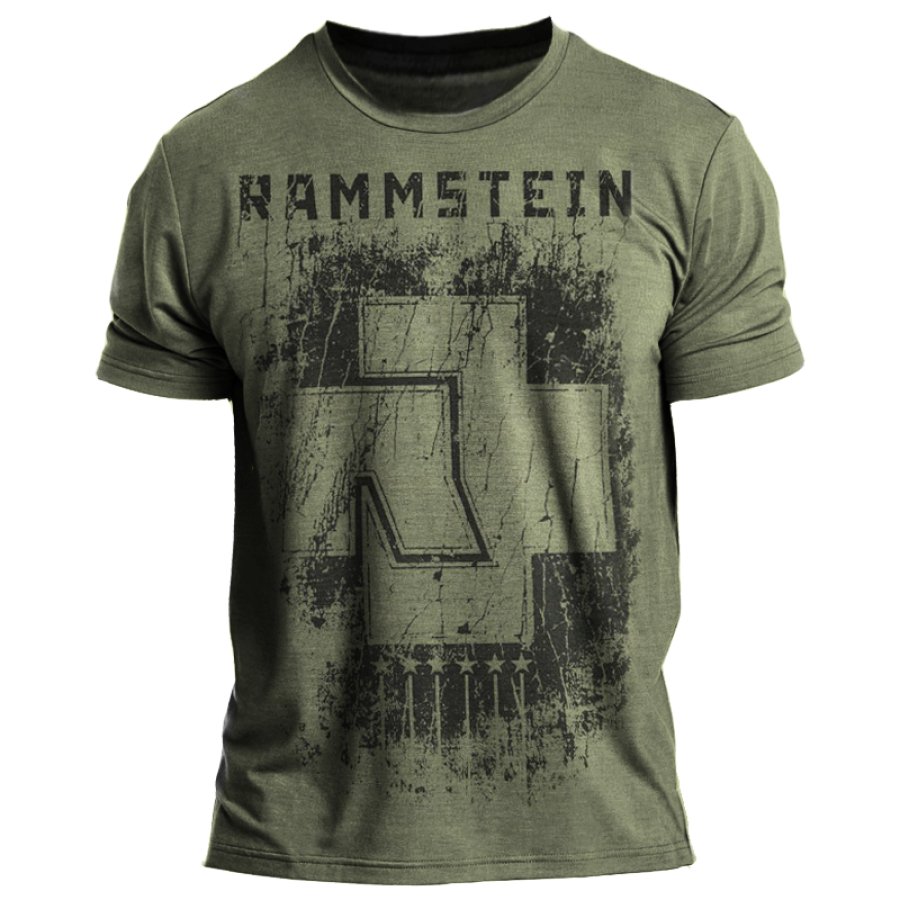 

Rammstein Camiseta Con Estampado Retro Rock Punk Para Hombre