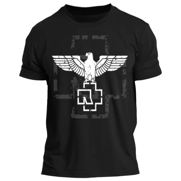 Rammstein Men's Retro Rock Punk Print T-Shirt - Cotosen.com 