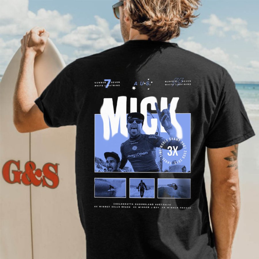 

Men's Vintage Printed Surf Beach Everyday Casual T-shirt