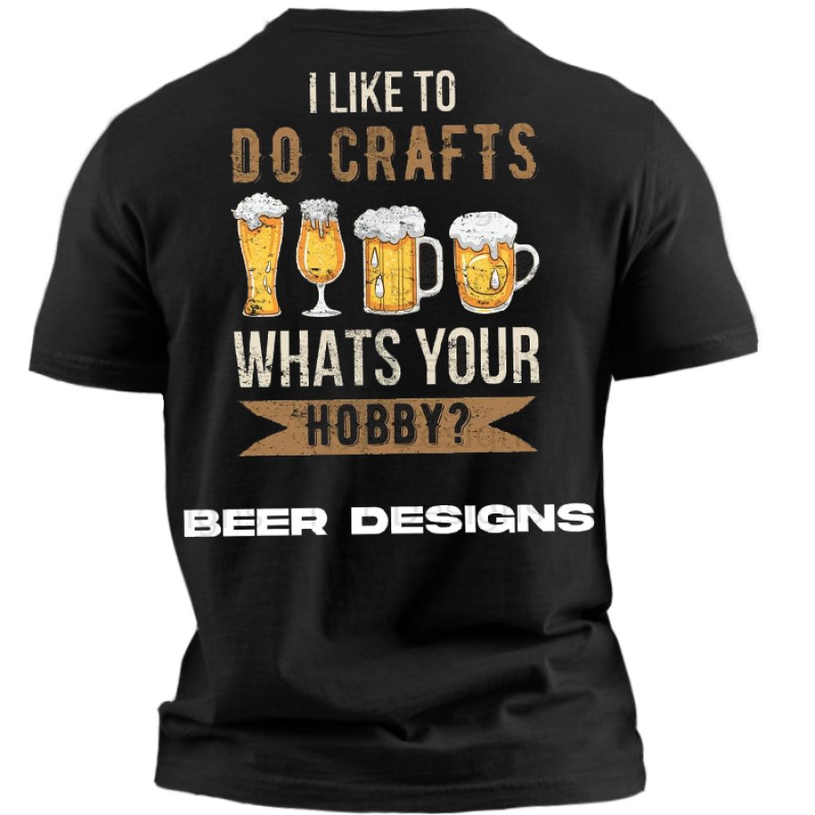 

Мужская забавная футболка с пивом I Like To Do Crafts