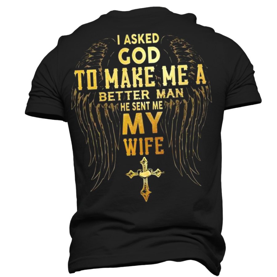 

God Sent Me My Wife Men's Mother's Day Girlfriend Gift T-Shirt