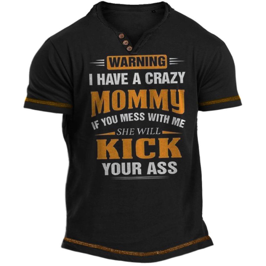 

Camiseta Con Texto En Inglés "I Have A Crazy Mom" Para El Día De La Madre