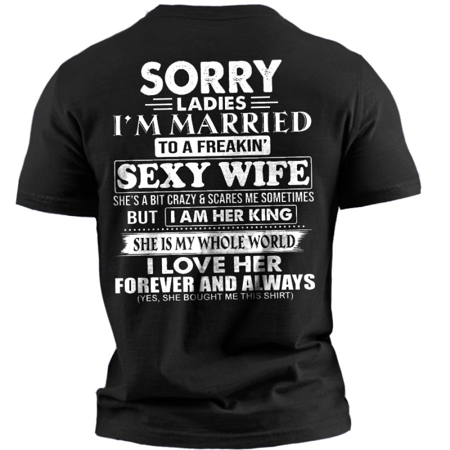 

Мужская футболка «Я женат сексуальная жена подарок подруге на День матери»