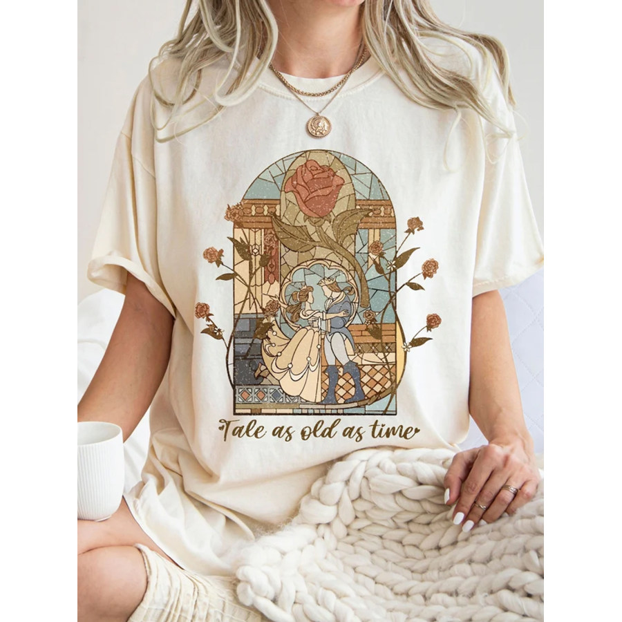 

T-shirt Rétro La Belle Et La Bête