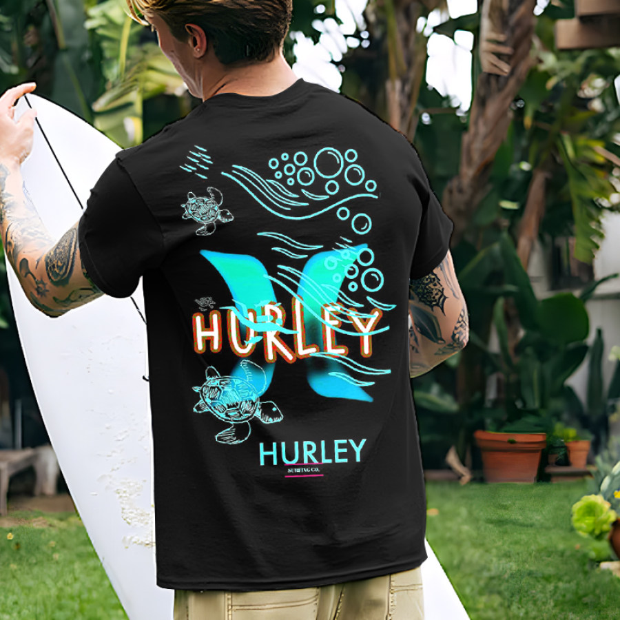 

Men's Hurley Beach Vacation Surf Print T-shirt