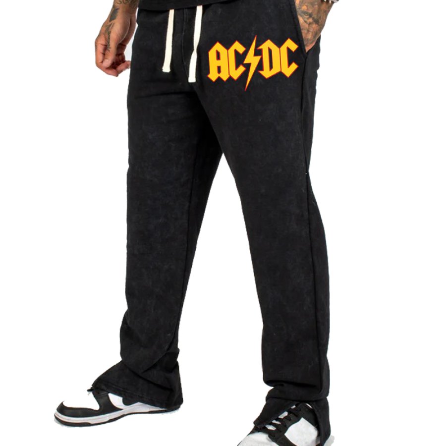 

Pantalon De Survêtement Rétro Rammstein Rock Hip Hop Punk Imprimé à Jambes Fendues Pour Hommes Pantalon Décontracté