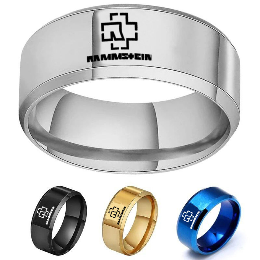 

Rammstein Rock Band Stainless Steel Laser Engraved Ring