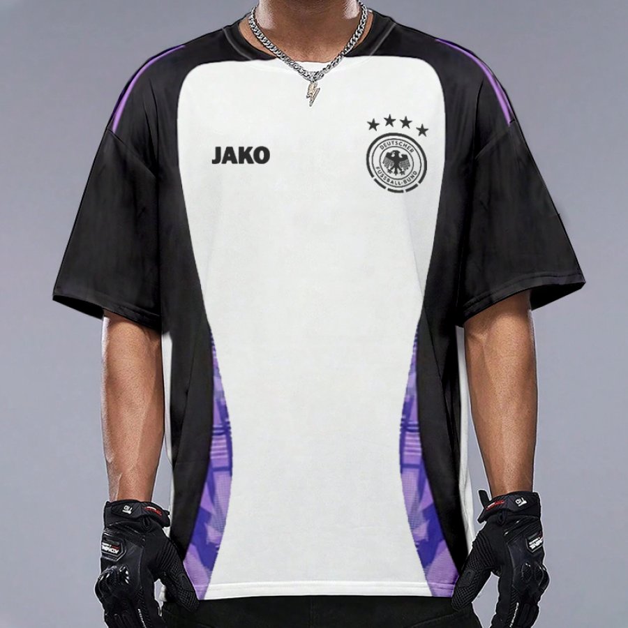 

Camiseta Extragrande Informal Con Cuello Redondo Y Estampado Gráfico Del Equipo Bayer Leverkusen Para Hombre