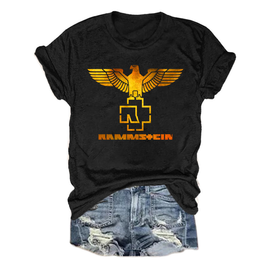 

Women's Rammstein Rock Band Short Sleeve Crew Neck T-Shirt