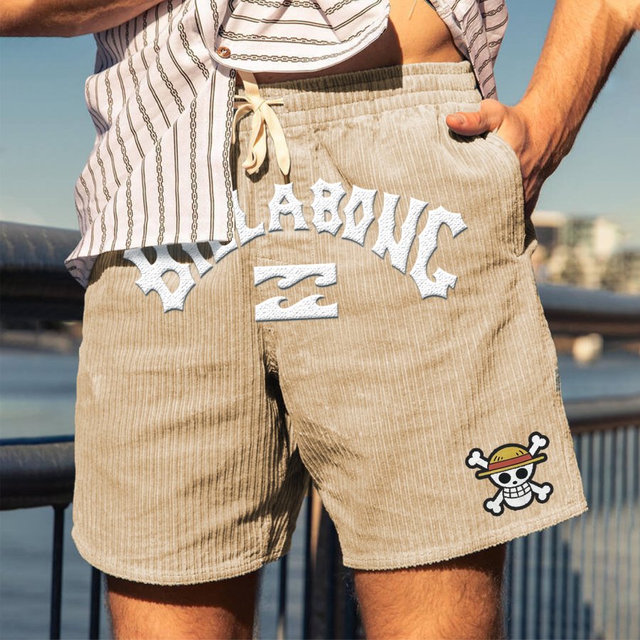 

Billabong One Piece Men's Shorts Retro Corduroy 5 Inch Shorts Surf Beach Shorts Daily Casual