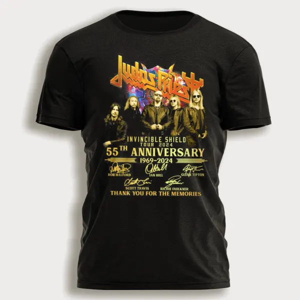 Men's Judas Priest Rock Band Print Daily Short Sleeve Crew Neck T-Shirt ...