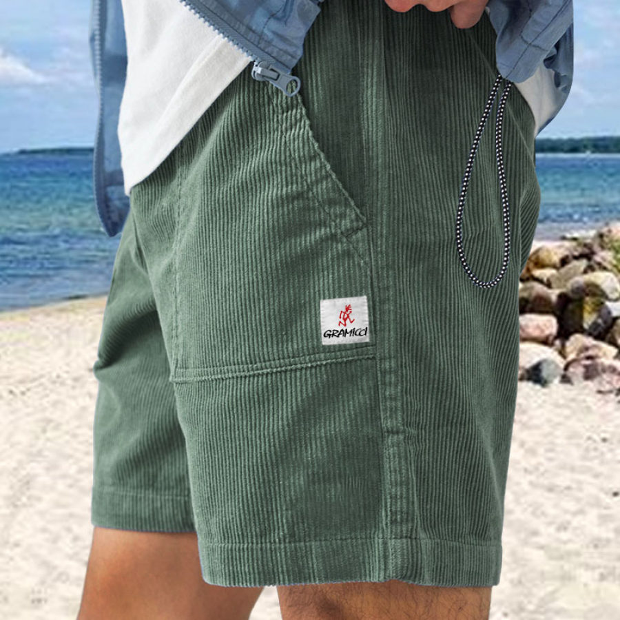 

Men's Surf Shorts Gramicci Retro Corduroy Beach Daily Casual Shorts