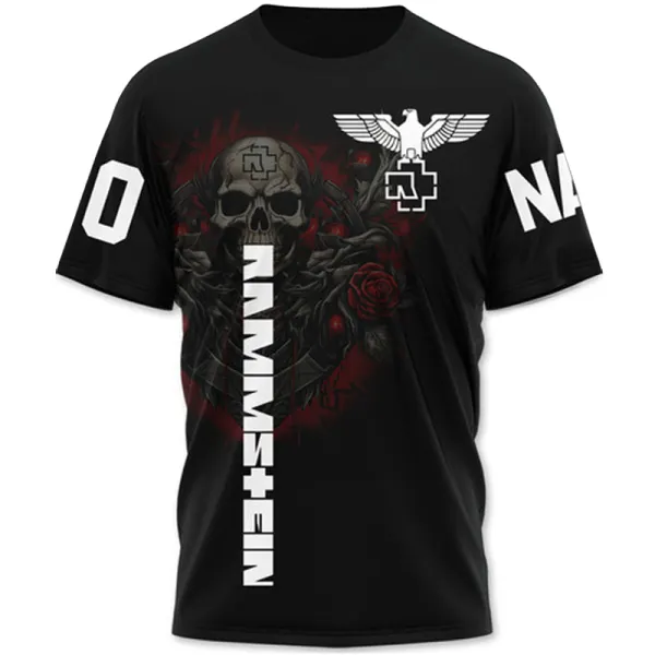 Men's Rammstein 3D Print Short Sleeved T-shirt - Cotosen.com