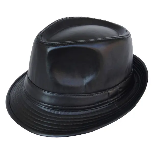 Men's Leather Jazz Hat - Fineyoyo.com 