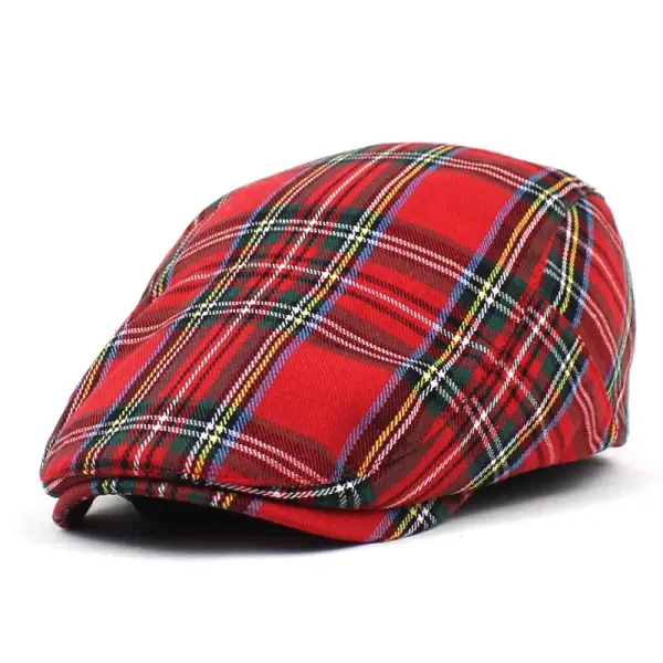 Beret English Plaid Hat - Menilyshop.com 