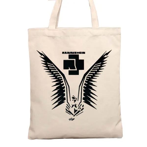 Rammstein Rock Punk Skull Casual Tote Bag Canvas Bag - Cotosen.com