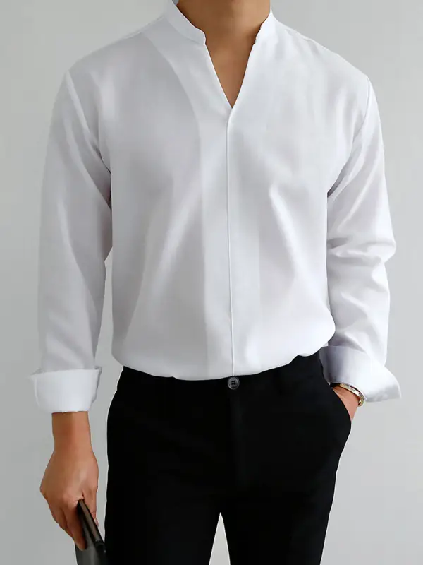 Gentlemans Simple Design Casual Vacation Shirt - Oasisjoy.com 