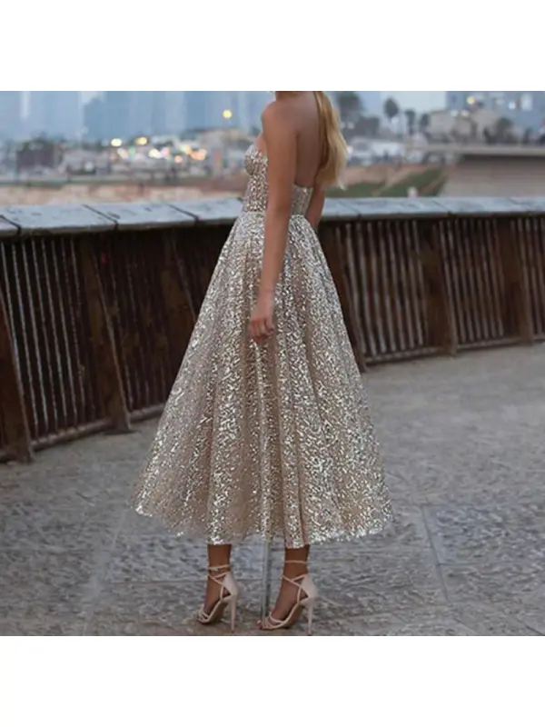 Elegant Star Tube top Evening Dress - Ootdmw.com