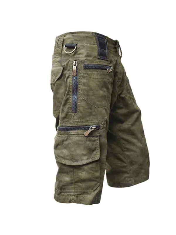 Mens outdoor tactical retro casual denim shorts - Plazabery.chimpone.com 