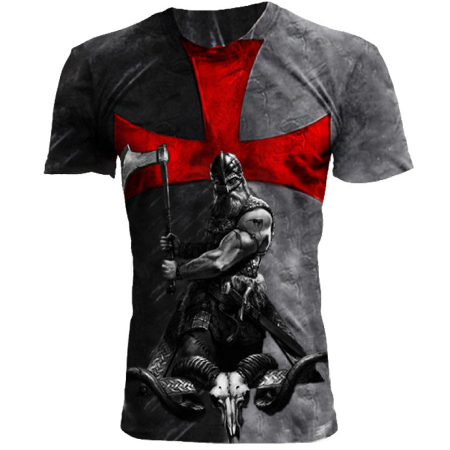 

Fashion Retro Religious Tactical Short Sleeve T-shirt