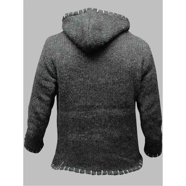 Contrast stitching sweater - Blaroken.com
