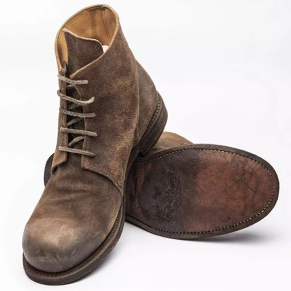Men's Suede Leather Chic Lace Up Oxfords Chukka Ankle Boots