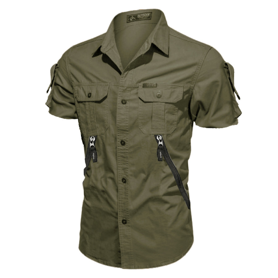 

Mens outdoor quick-drying short sleeved shirt